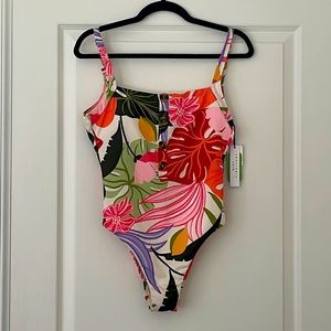 NWT Sanctuary Floral One Piece Bathing Suit Size M